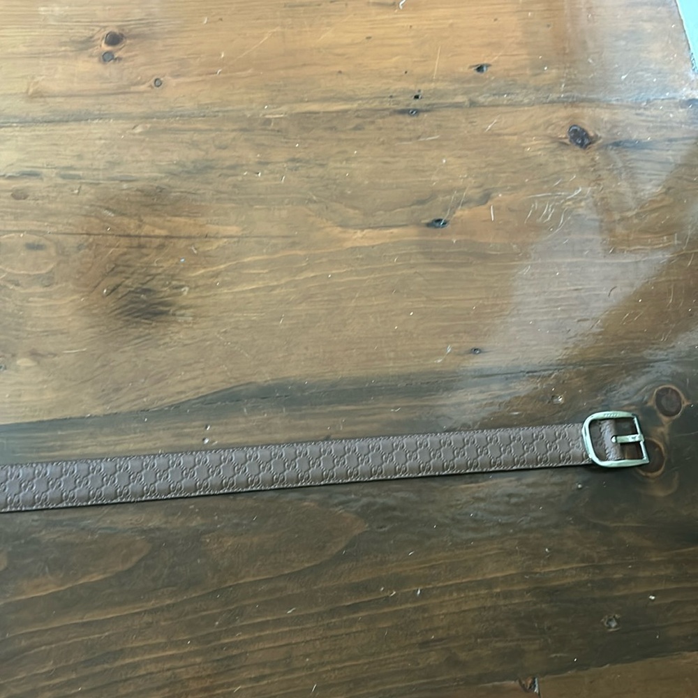 Gucci brown leather belt